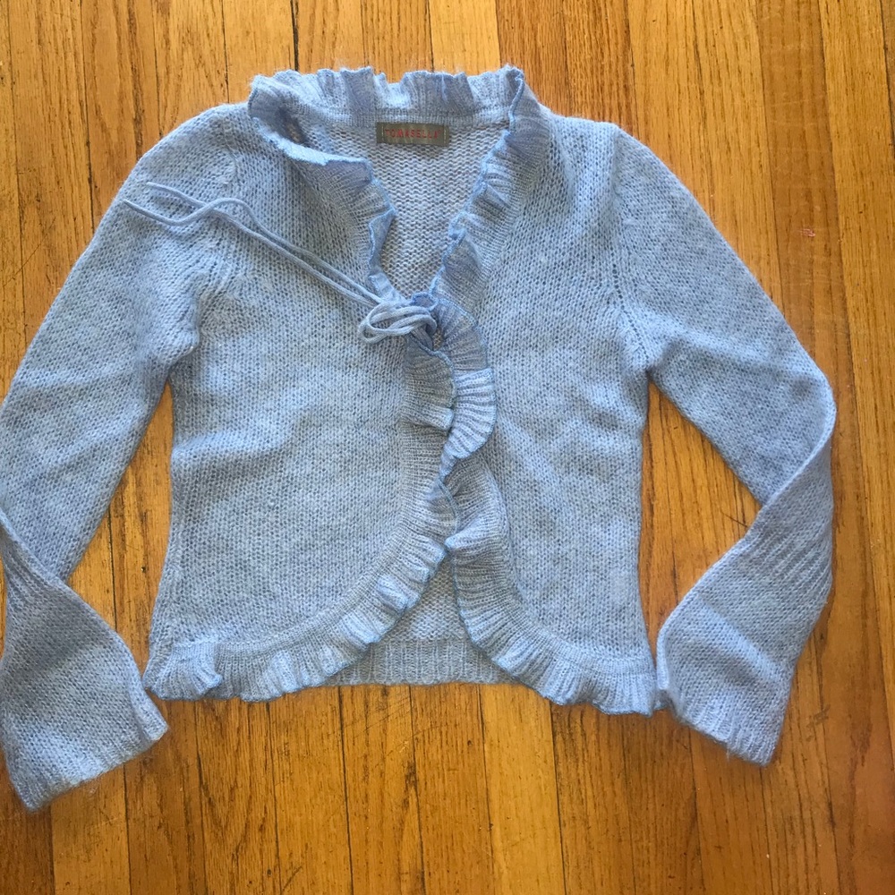 Blue wooven top